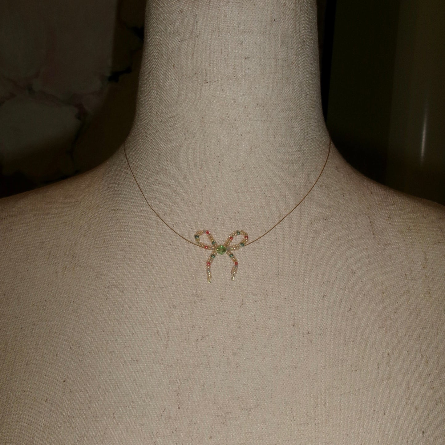 Fruit Loop Mini Bow Necklace