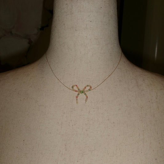 Fruit Loop Mini Bow Necklace