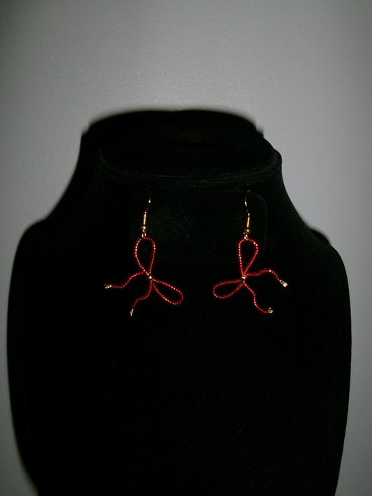 Holiday Red Bow Earring